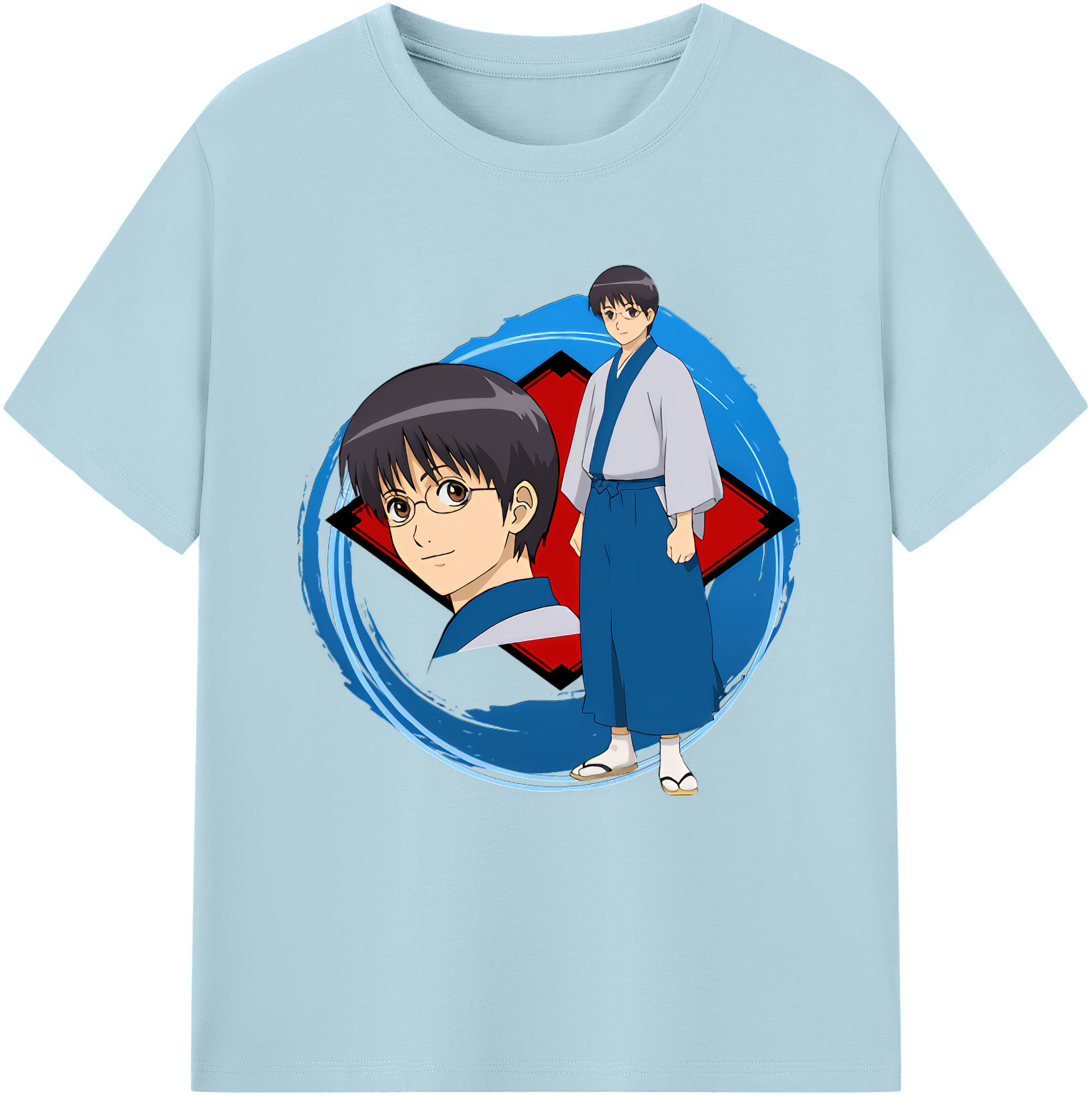 （画像用） ぎんたま 坂田銀時（さかたぎんとき） 神楽 志村新八（しむら しんぱち） GINTAMA Sakata Gintoki Kagura Shimura Shinpachi 綿100％半袖Tシャツ（フロントプリント）